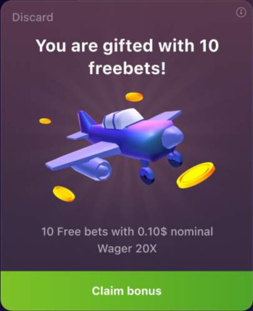 You are gifted with 10 Freebets. Claim Bonus.